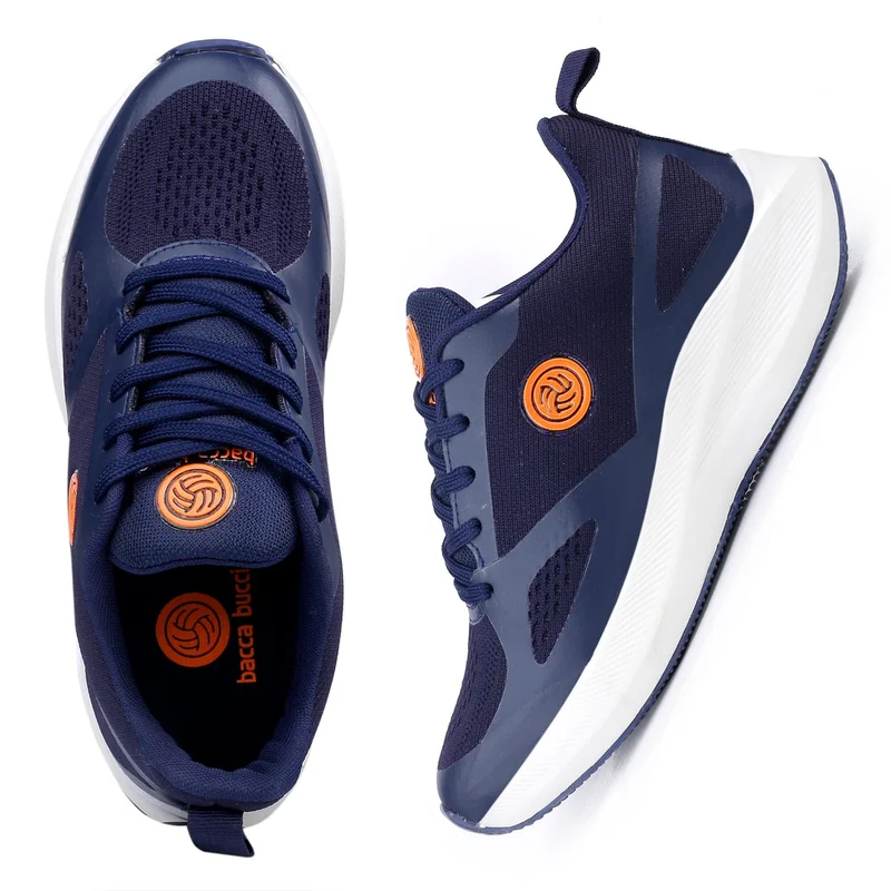 باكا بوتشي حذاء جري نسائي أزرق شبكي غير لاصق